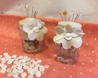 Buttons in a Cup Pincushion