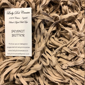 Twill Tape - Peanut Butter DMC 840/841 - Hand-Dyed 100% Cotton Quarter Inch (1/4")
