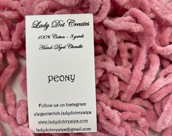 Chenille Trim - Peony - Hand-dyed 100% Cotton Jumbo