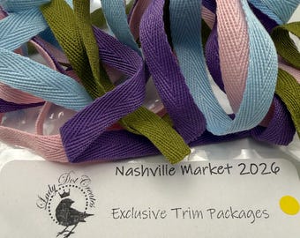 RIBBONS Xmas In July Ltd Edition Vintage Rayon Twill Tape 3/8"