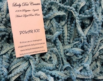 Pom Pom Trim - Polar Ice - Hand-dyed Mini DMC 3766