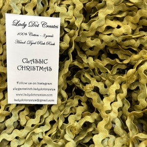 Rick Rack Trim - Classic Christmas Hand-Dyed 100% Cotton Half Inch DMC 3348/472