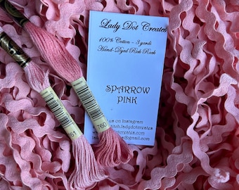 Rick Rack Trim - Sparrow Pink Hand-Dyed 100% Cotton Half Inch DMC 760/761 - HOD Wear It Well
