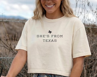 She's From Texas Boxy Tee | Western T-Shirt | Comfort Colors