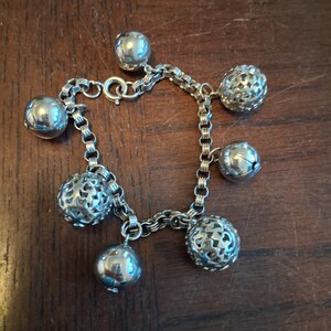 Vintage Cha Cha Charm Bracelet Watch Vienna Quarts Silver Tone Vintage Silver Tone & Faux Pearl Charms Cha Cha Bracelet - Etsy main image 4