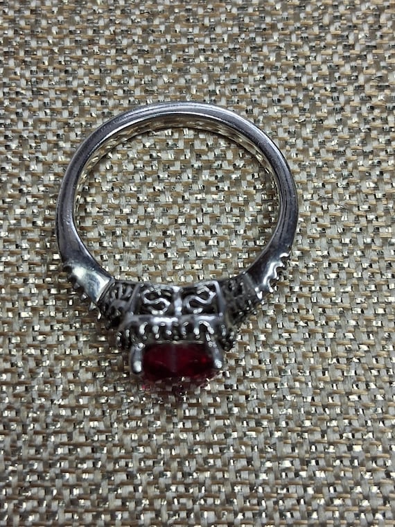 Heart Shape Ruby with diamonds 925 - image 4