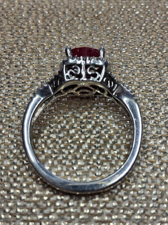 Heart Shape Ruby with diamonds 925 - image 6