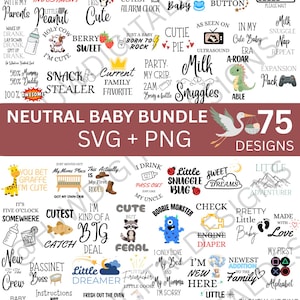 Baby-SVG/PNG-bundel| Ontwerpen genderneutrale babyromper| Ideeën voor babyshowers