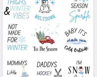 SVG/PNG per neonati invernali/ Disegni per tutine per neonati invernali/ Baby shower invernale