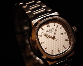 Reloj de lujo old school para hombre en acero inoxidable