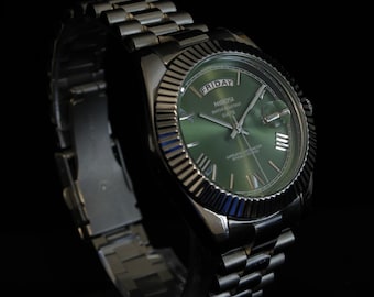 Montre de luxe pour homme en acier inoxydable