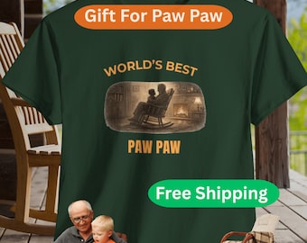 Paw Paw T-Shirt | Grandpa Rocking Chair Graphic