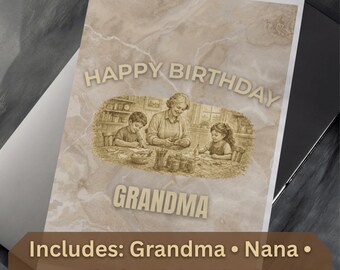 Grandma Birthday Card Printable – Multiple Names, DIY Greeting (PDF Download) Crafting Memory