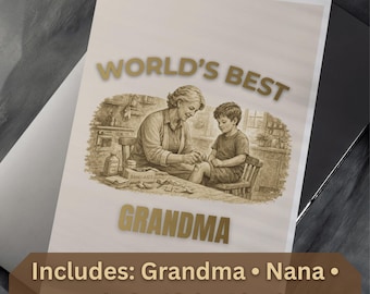 Grandma Birthday Card Printable – Multiple Names, DIY Greeting (PDF Download) Bandaid Memory