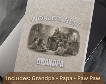 Grandpa Birthday Card Printable – Multiple Names, DIY Greeting (PDF Download) Storytime Memory