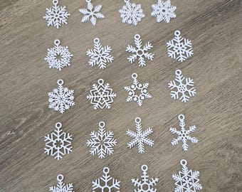 Miniaturas de Flocos de Neve | Conjunto com 20 unidades, Artesanato de Inverno