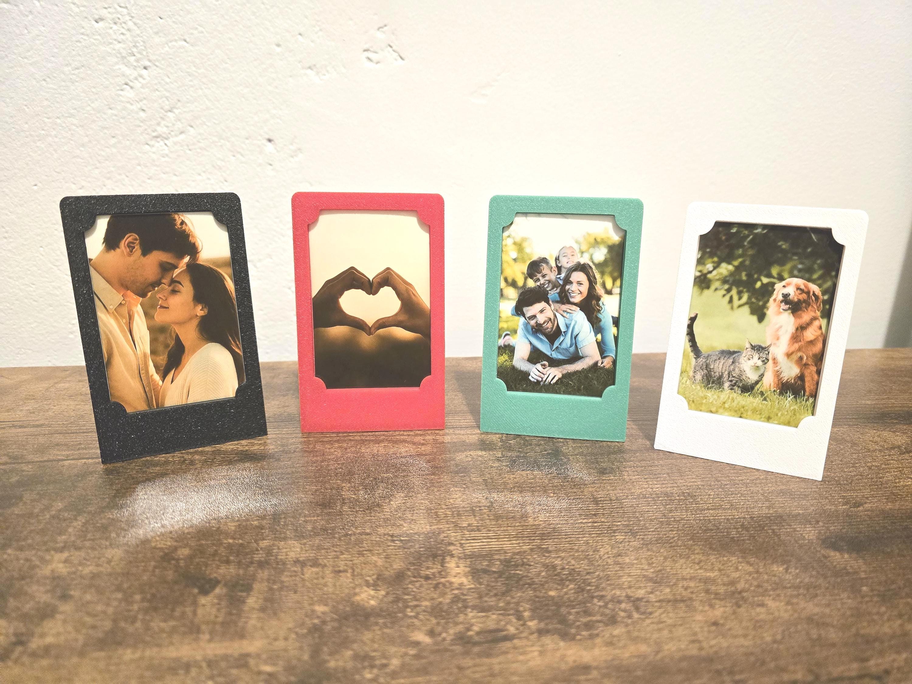 1PCS Mini Cadre Photo de Bureau Support de Photos pour Fujifilm Instax Polaroid (Jaune