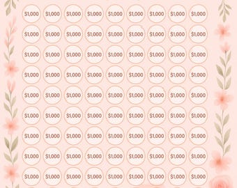 digital  goal poster road to 100k dollars 100k savings goal simple way to save six figures at home or anywhere you want