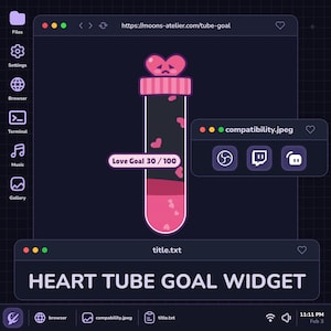 Heart Potion Goal Widget – Twitch Widget for Streamelements & OBS