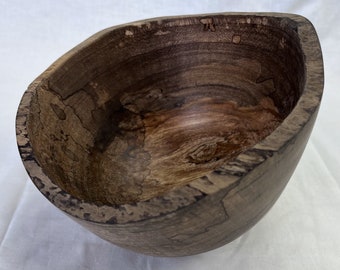 Natural edge wood bowl, 815