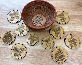 Pine needle basket centers, #3