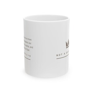 Inte en gäst här-mugg | Efesierbrevet 2:19 Skriftkaffemugg | Minimalistisk krona, trosgåva | 30 cl keramik