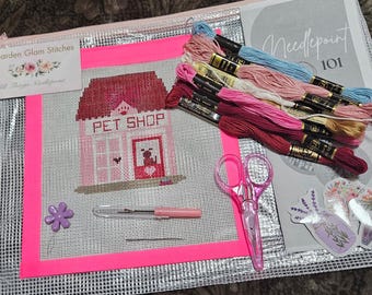 Valentine Village - Pet Shop Needlepoint Kit