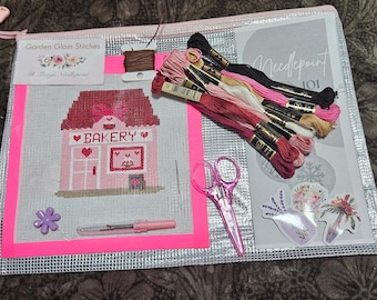 Valentine Village - Bakery Needlepoint Kit