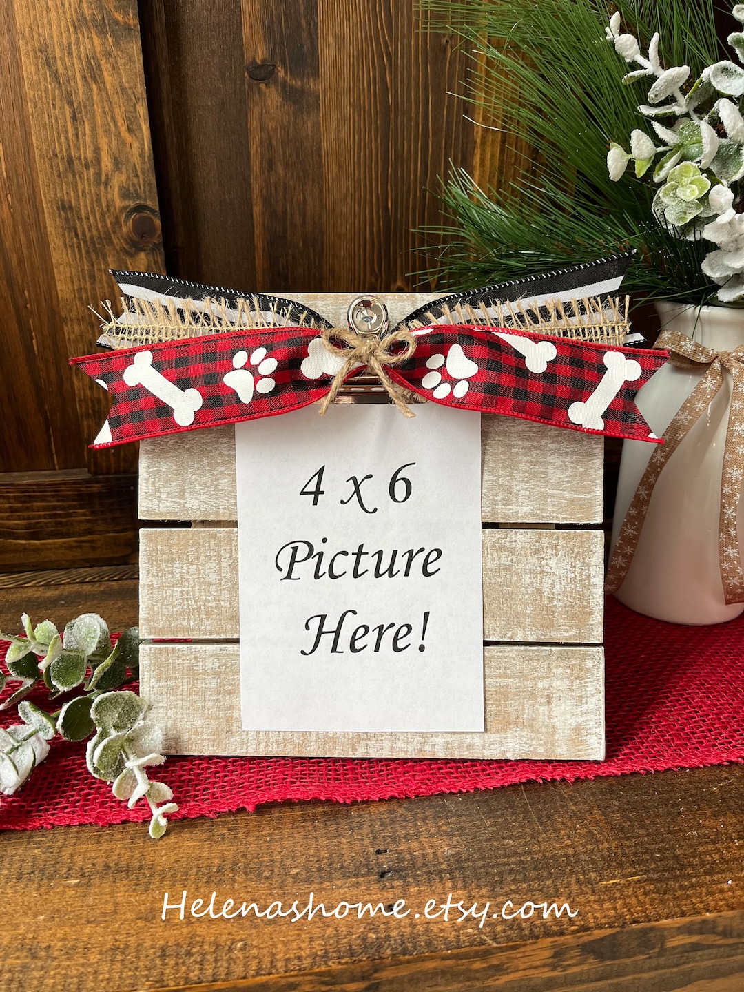 Dog Christmas Picture Frame 