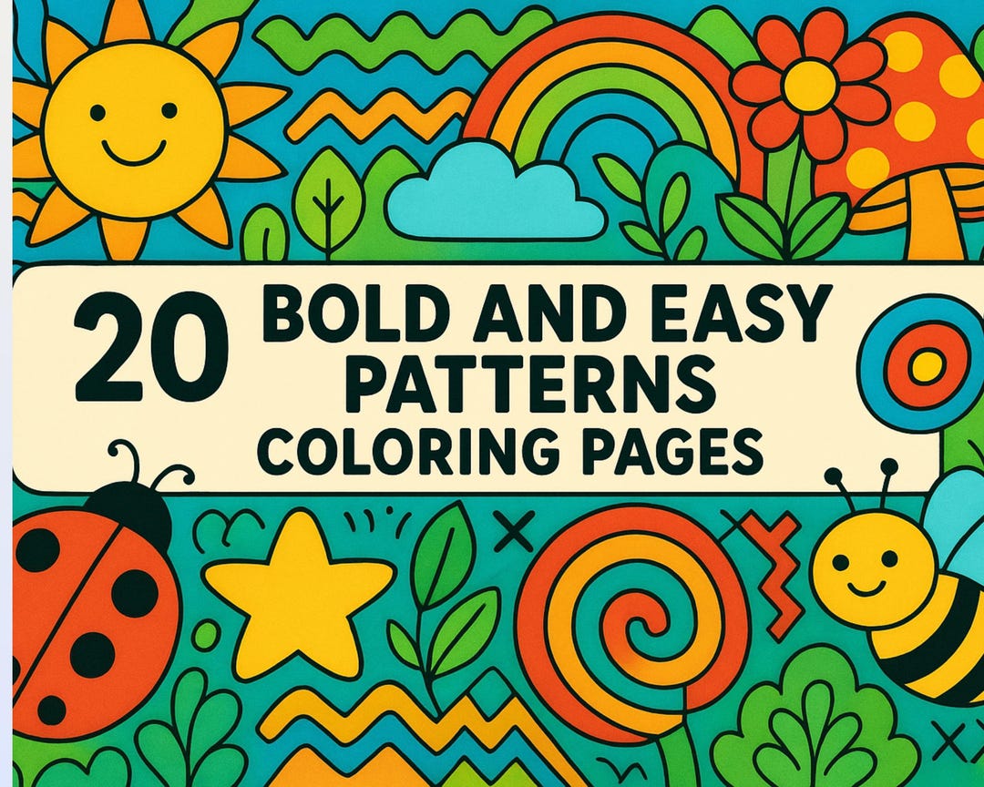 Easynote Coloring Sheet Bold and Easy Coloring Sheet A4 Printable | Kids Activity Pages With ...