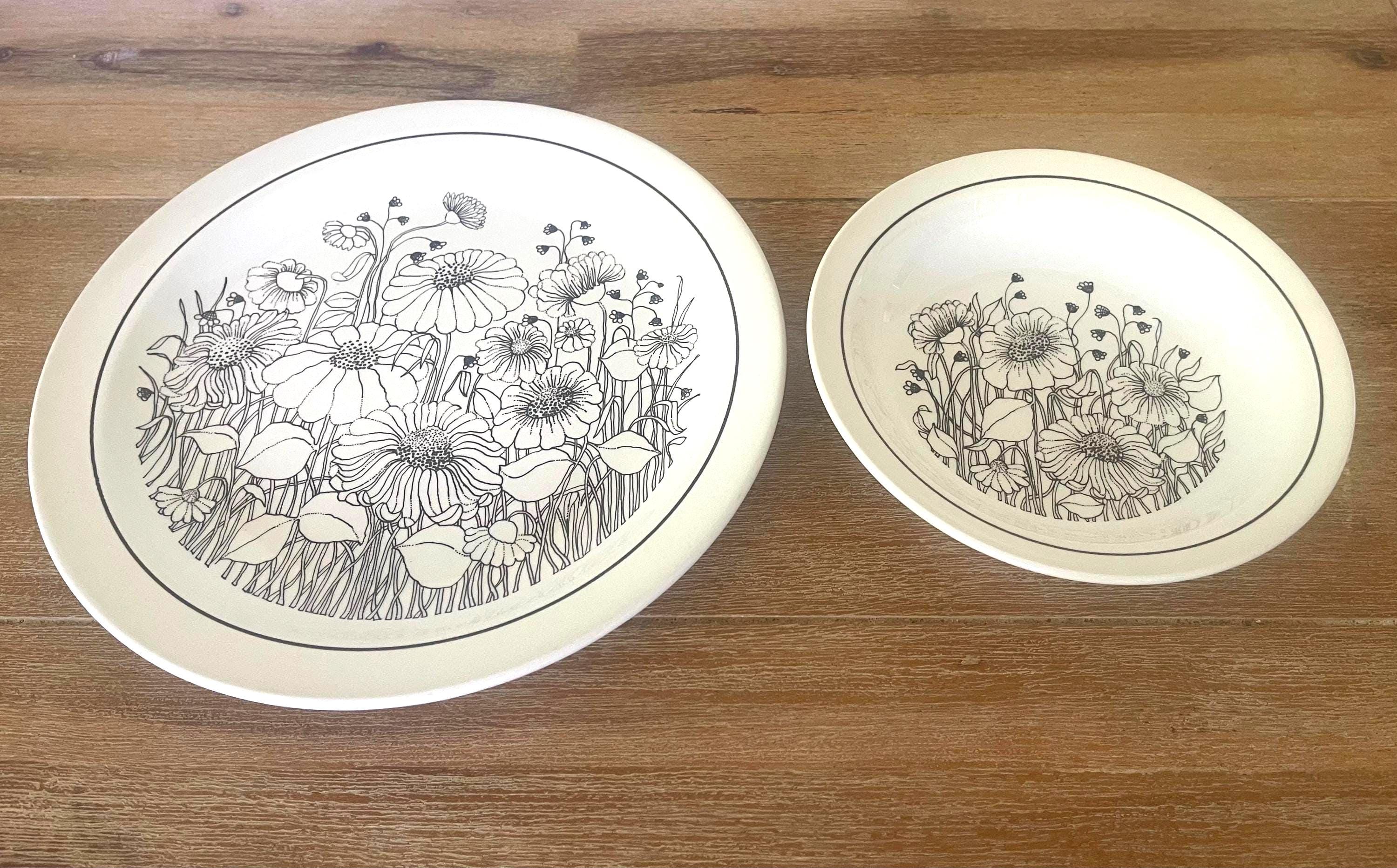 Vintage Crown Lynn Tableware | Sorrento Pattern | Plates and Bowls
