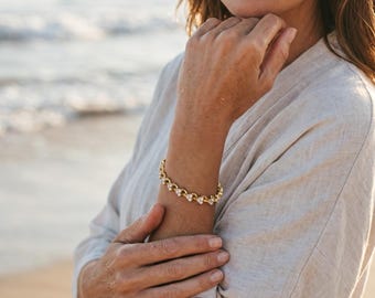 18k Gold Plated Bracelet for Women – Elegant Chain Bracelet – Stainless Steel – Chic and Trendy Bracelet – Sparkling Jewelry Gift for Women