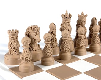 Luxury Fantasy Chess Pieces - Unique Gift - Chess Fan - Collector - Birthday Gift - Unique Pieces - Chessboard
