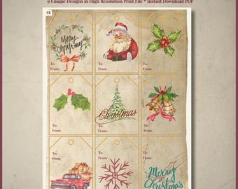 Vintage Christmas Gift Tags
