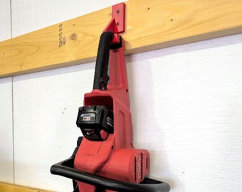 Heavy Duty Electric Chainsaw Wall Mount – Garage Tool Holder – Workshop Organizer