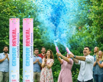 Baby Gender Reveal Confetti Cannons Set of 4