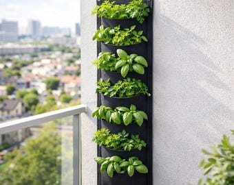 7 Pocket Vertical Garden Planter, Hanging Grow Bag