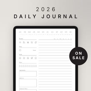 2026 Digital Daily Journal | Minimalist iPad Planner (Digital Download)