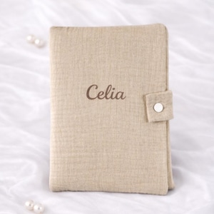 Protège carnet de santé personnalisé prénom – cadeau naissance bébé – couverture carnet bébé garçon fille