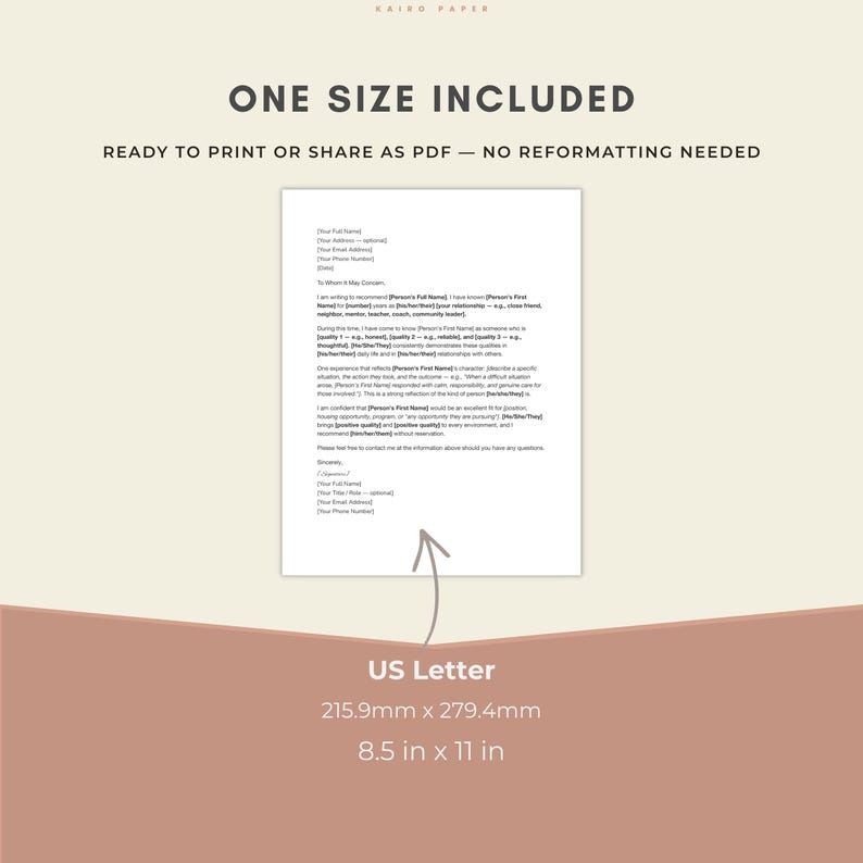 College Recommendation Letter Template | Academic Reference Letter for ...