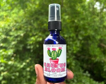 Kaktusblommande rumsspray | Ökenblommig linnemist | Fräsch botanisk doft | Boho heminredningspresent
