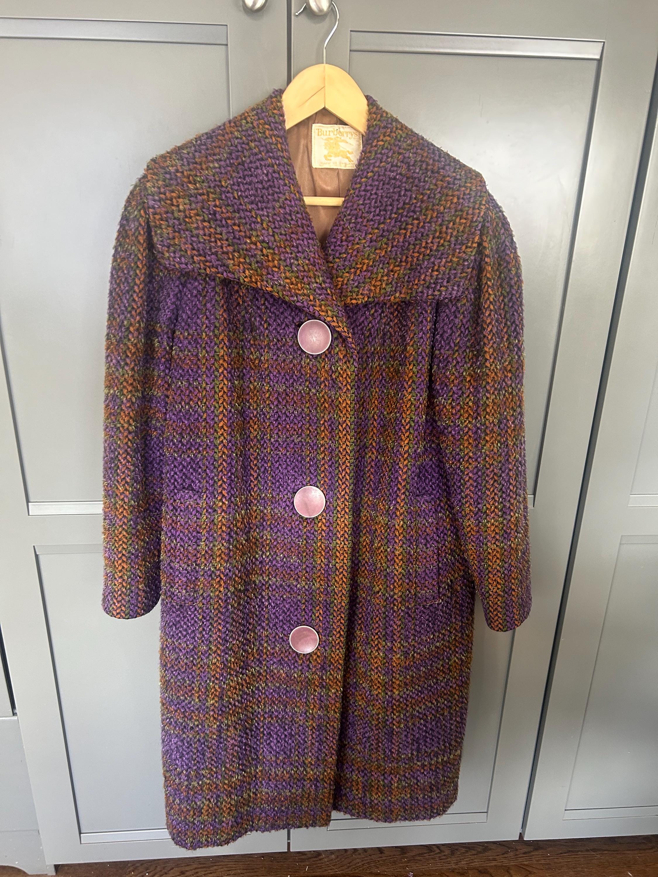 Burberry Tweed Coat - Etsy