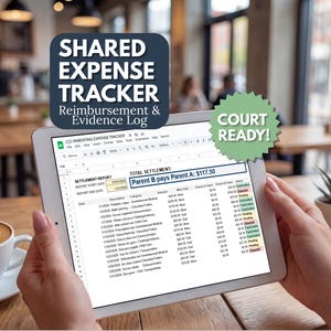 Co-Parenting Expense Tracker | Court Admissible Google Sheet