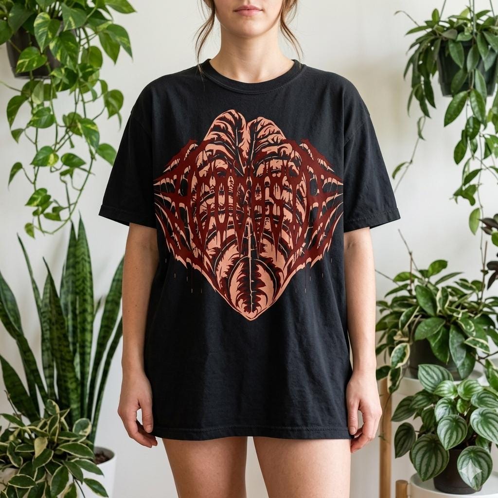 Alocasia Death Metal Graphic Tee, Unique Plant Lover Shirt - Etsy