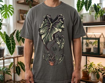 Comfort Colors Alocasia Venom Plant Shirt Rare Houseplant Botanical Tee