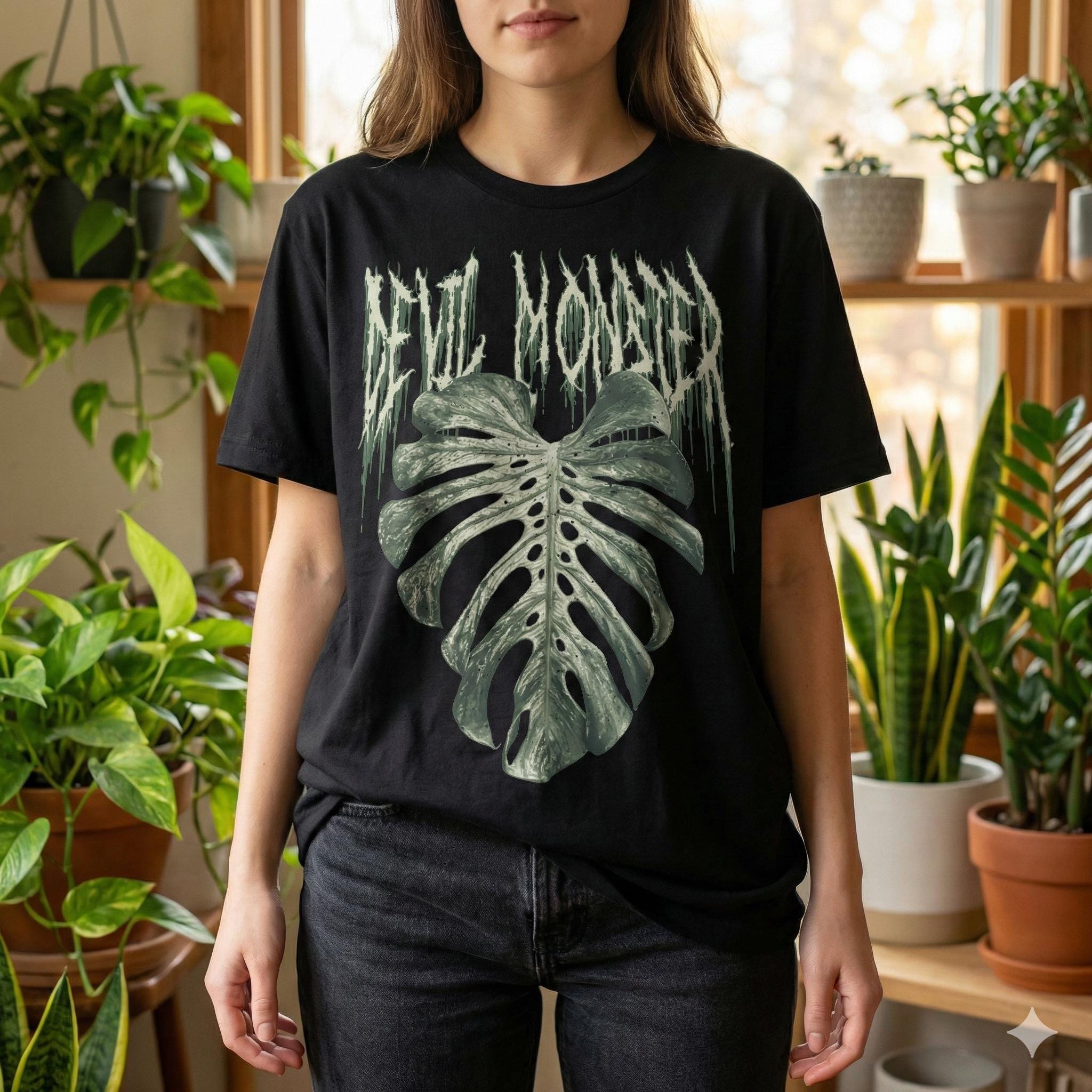 Monstera Devil Monster Graphic Tee | Rare Plant Collector T-shirt