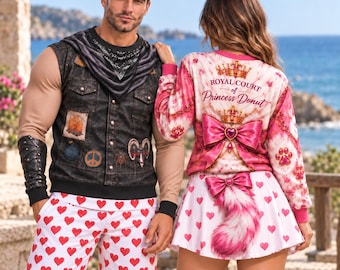 Dungeon Crawler Carl Cosplay Outfit, DCC Skirt, DCC 3D Print Effect Sweatshirt & Heart Shorts Set, LitRPG Fantasy Fan Merch