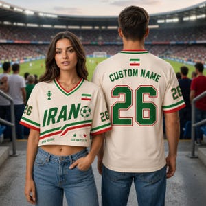 Custom Vintage Iran Soccer Cup 2026 Football Jersey, Iran Flag Shirt,Soccer Fan Apparel, Iran Pride Gift, Ecuador Match Day Outfit