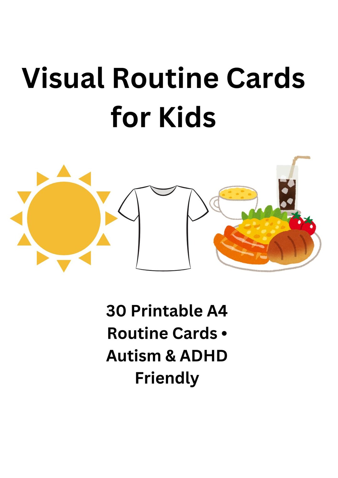 Morning Routine Cards for Kids | Autism & ADHD | 15 Printable A4 PDF - Etsy