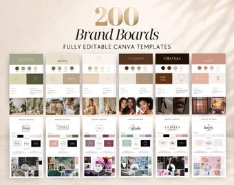 Branding Kit, Brand Board Template, 200 Canva Templates, Commercial Use